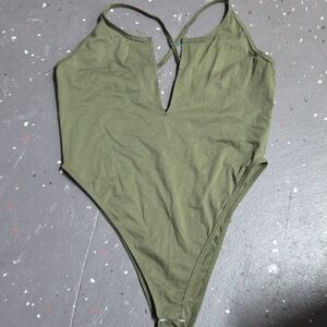 Olive Green One-Piece Top